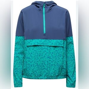 Outdoor Research Women’s Ferrosi Anorak 1/2 Zip Blue Green Hooded Pullover, SM